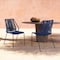 Armen Living Clip Indoor Outdoor Stackable Steel Dining Chair with Blue Rope, PK2 LCCPSIBLUE - alternate 4